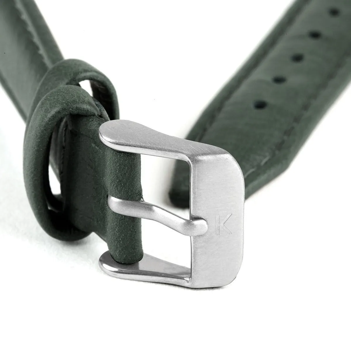 Green Leather Watch Strap - 16mm Width