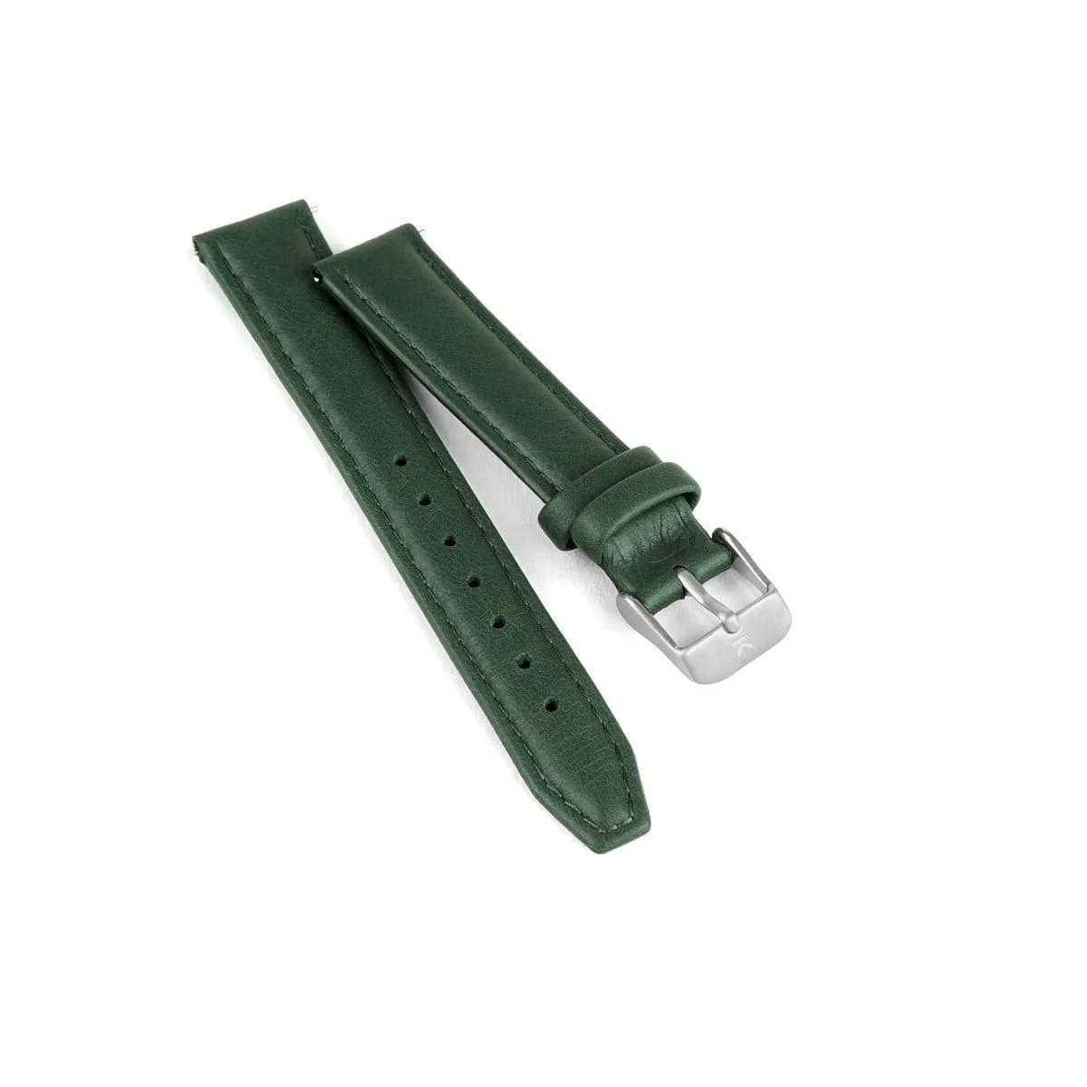 Green Leather Watch Strap - 16mm Width