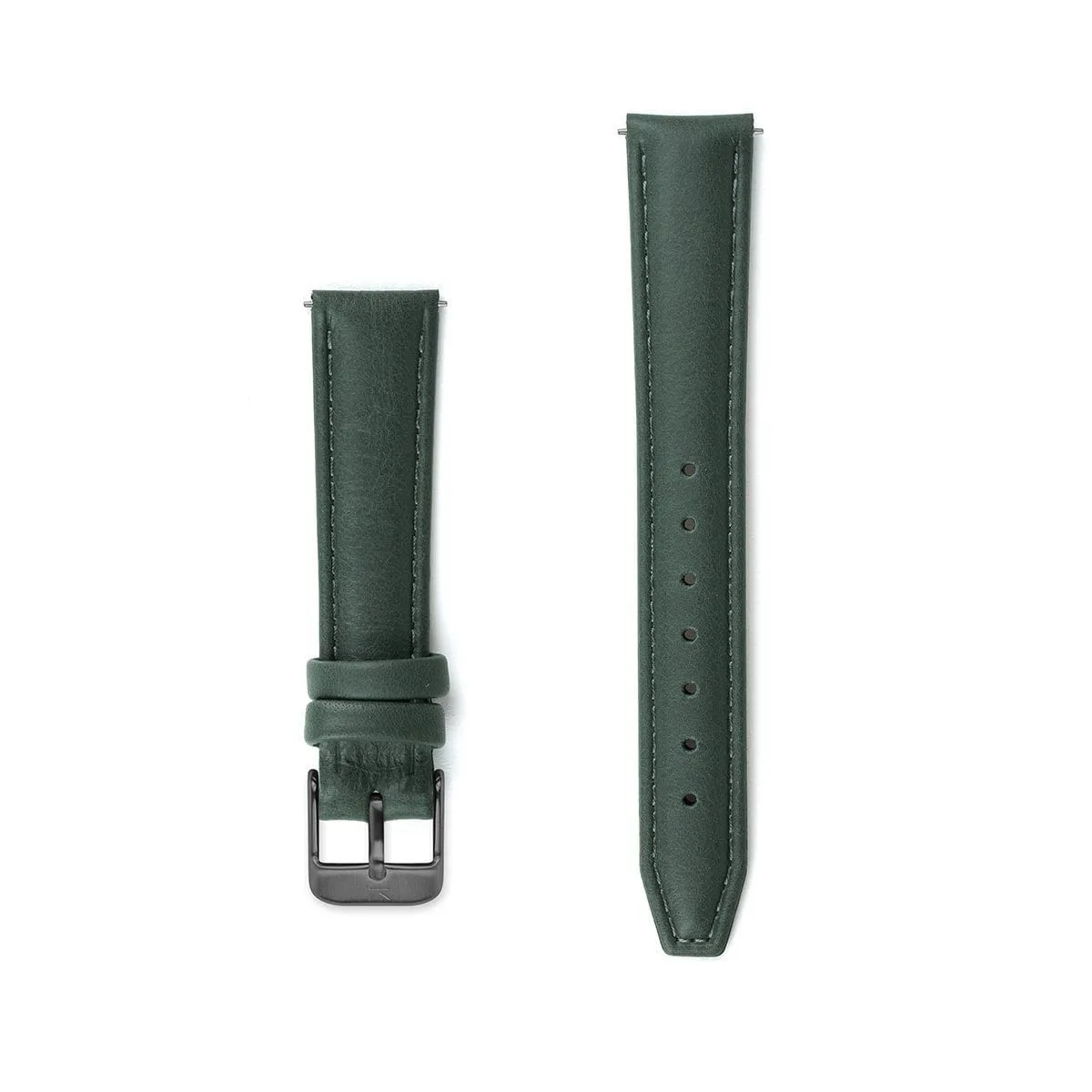 Green Leather Watch Strap - 16mm Width
