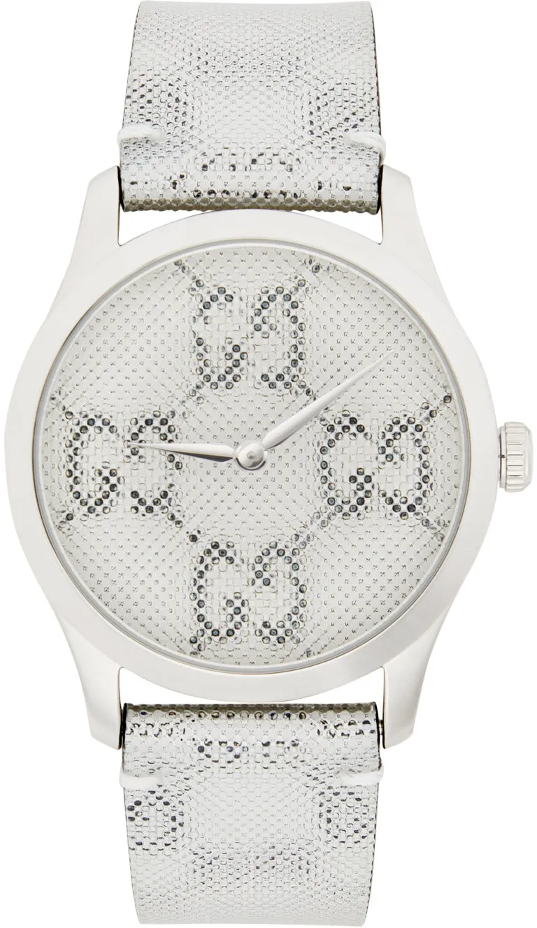 Gucci Silver GG Hologram G-Timeless Watch