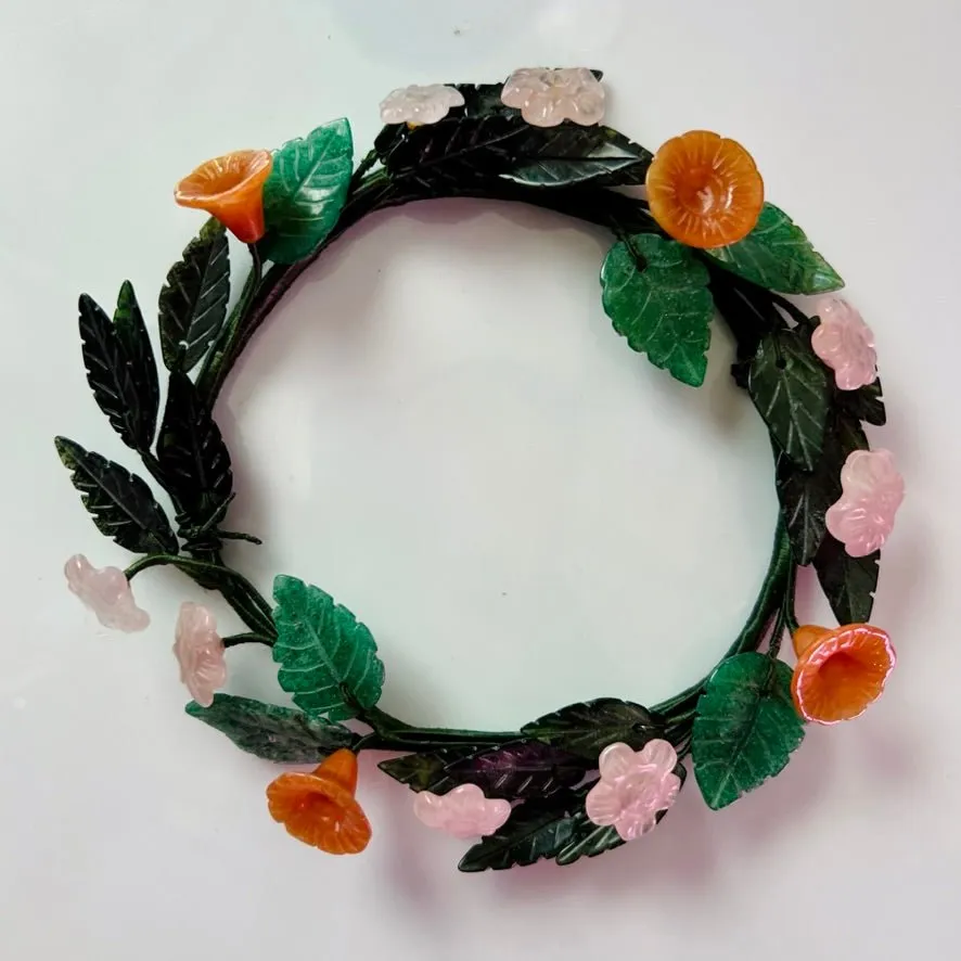 Handcarved Small Stone Wreath