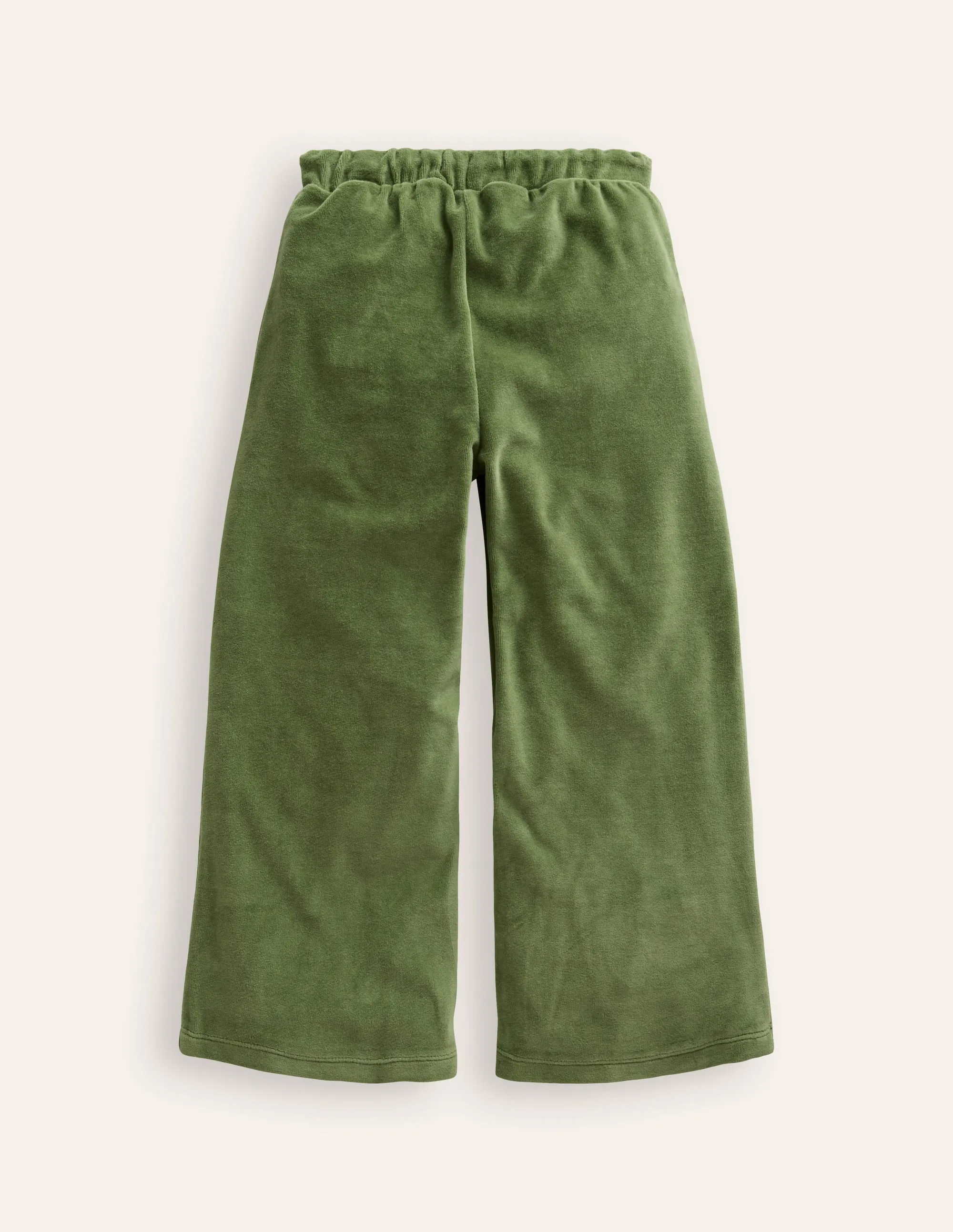 Heart Pocket Velour Jogger-Safari Green
