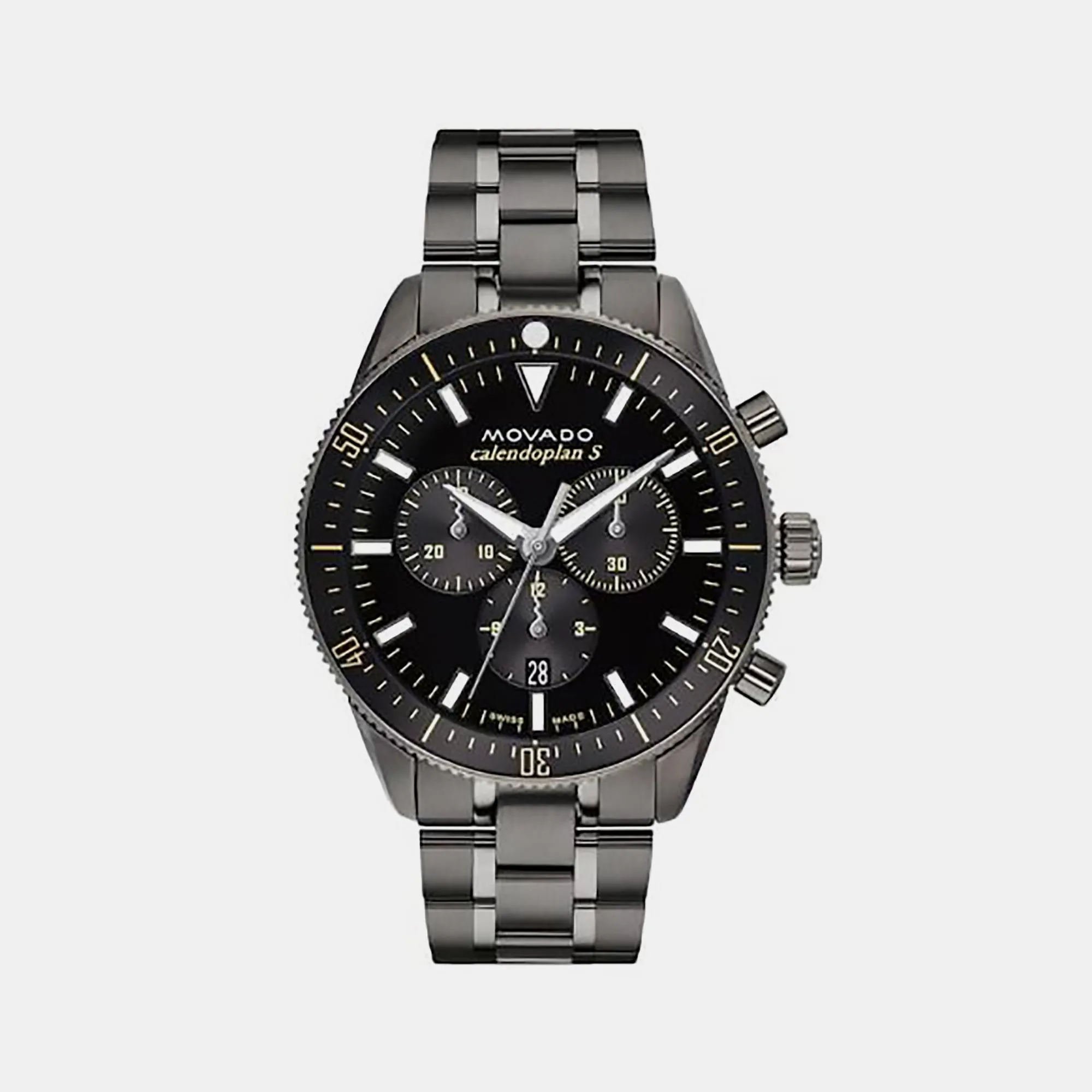 Heritage Series Men Black Chronograph Stainless Steel Watch 3650125