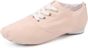 HIPPOSEUS Canvas Lace up Jazz Shoes Modern Dance Practice Shoes Lightweight for Women and Men