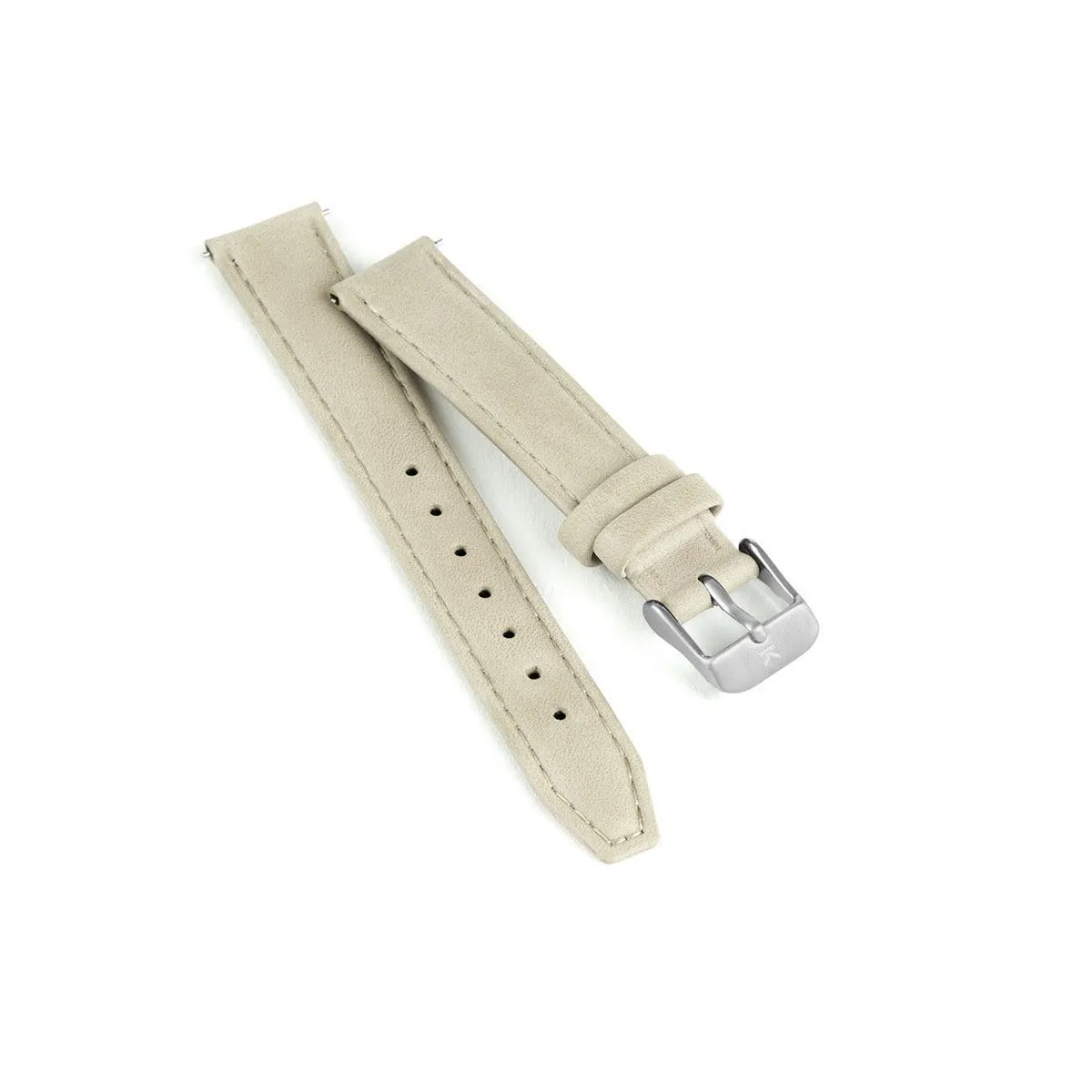 Ivory Leather Watch Strap - 16mm Width