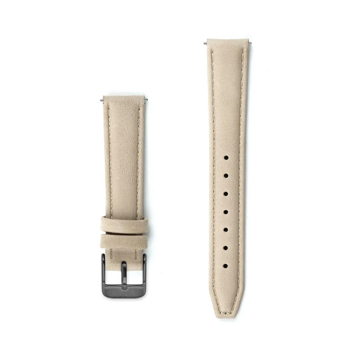 Ivory Leather Watch Strap - 16mm Width