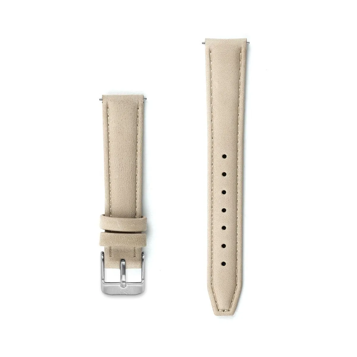 Ivory Leather Watch Strap - 16mm Width