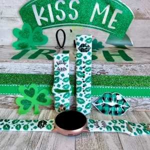 Kiss Me I'm Irish Print Silicone Band For Samsung Watch