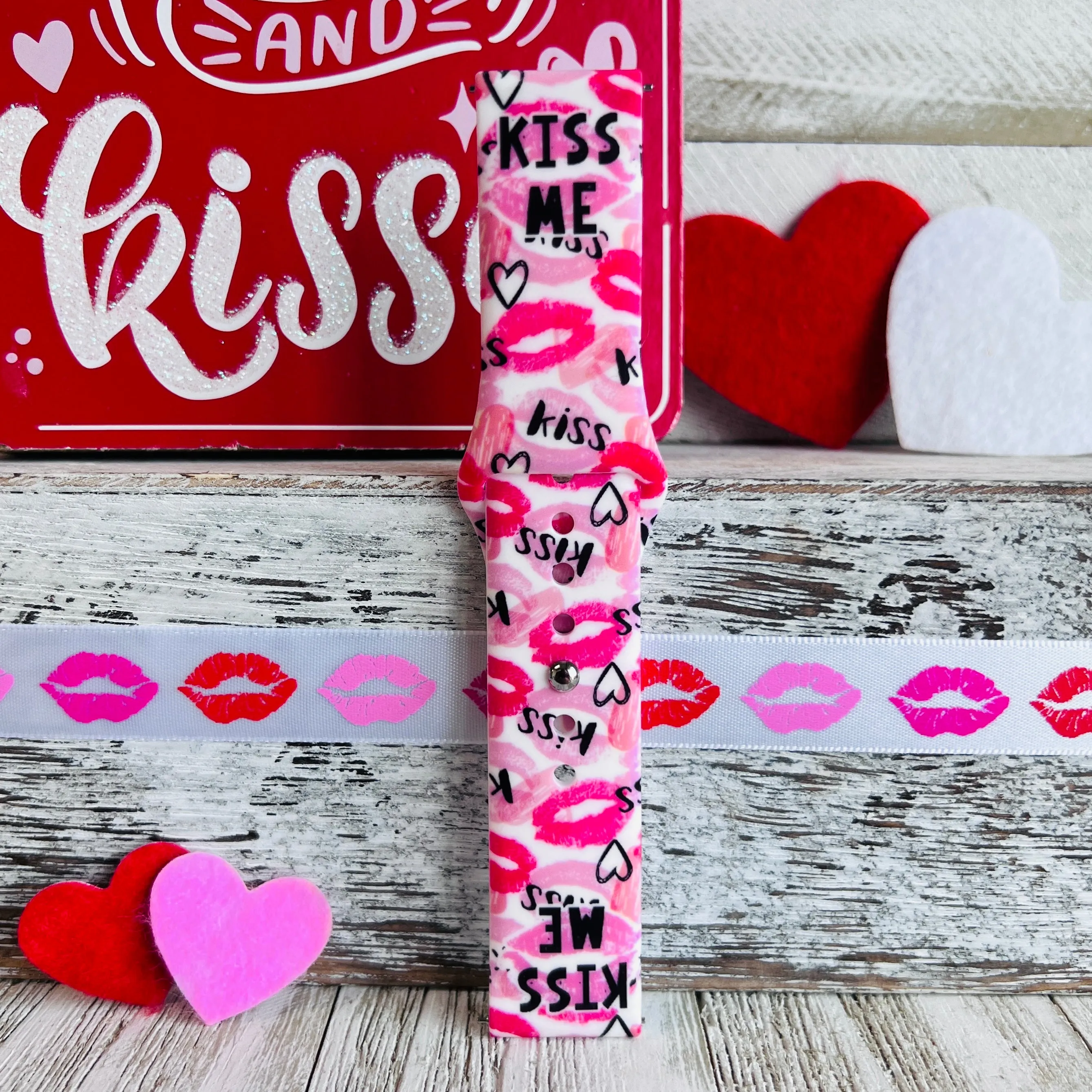 Kiss Me Print Silicone Band For Fitbit Versa 1/2