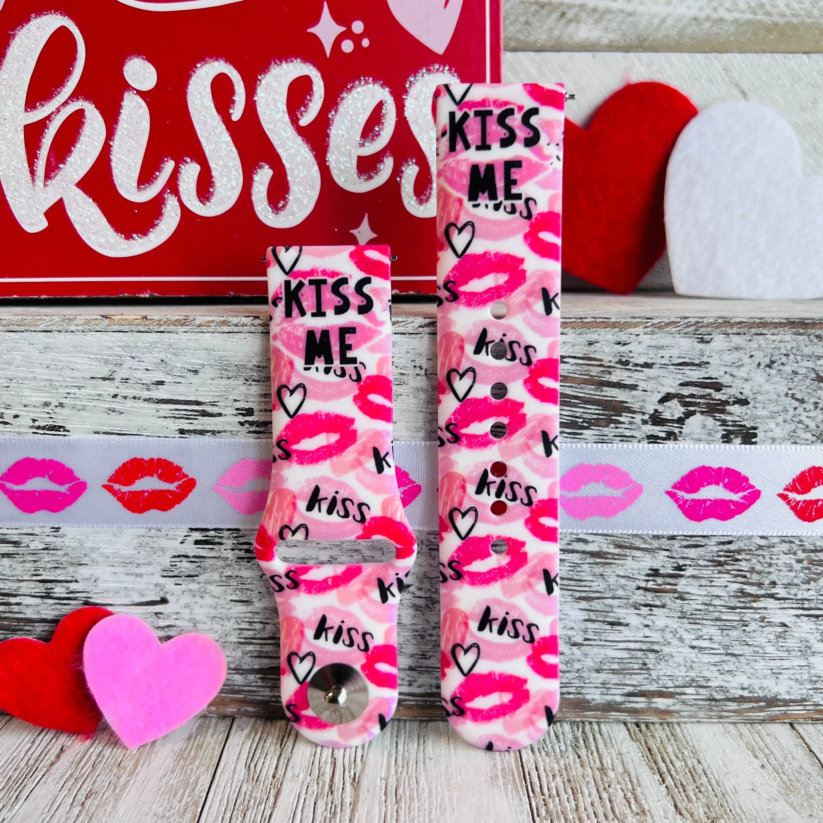 Kiss Me Print Silicone Band For Fitbit Versa 1/2