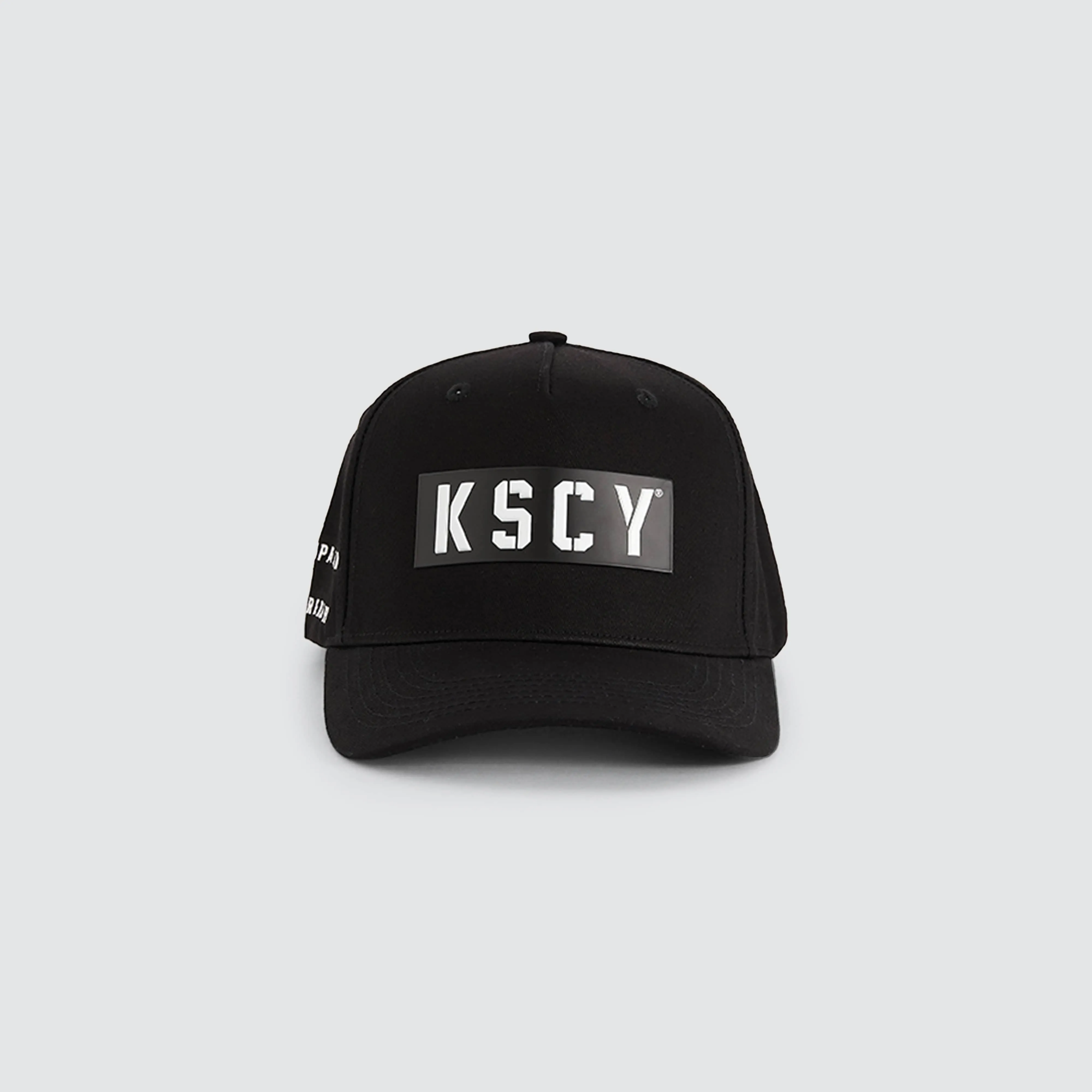 Magna 5 Panel Curved Peak Cap Jet Black