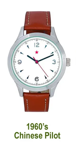 Men's Watch – 1960's Chinese Pilot style quartz watch - New in pack - #30