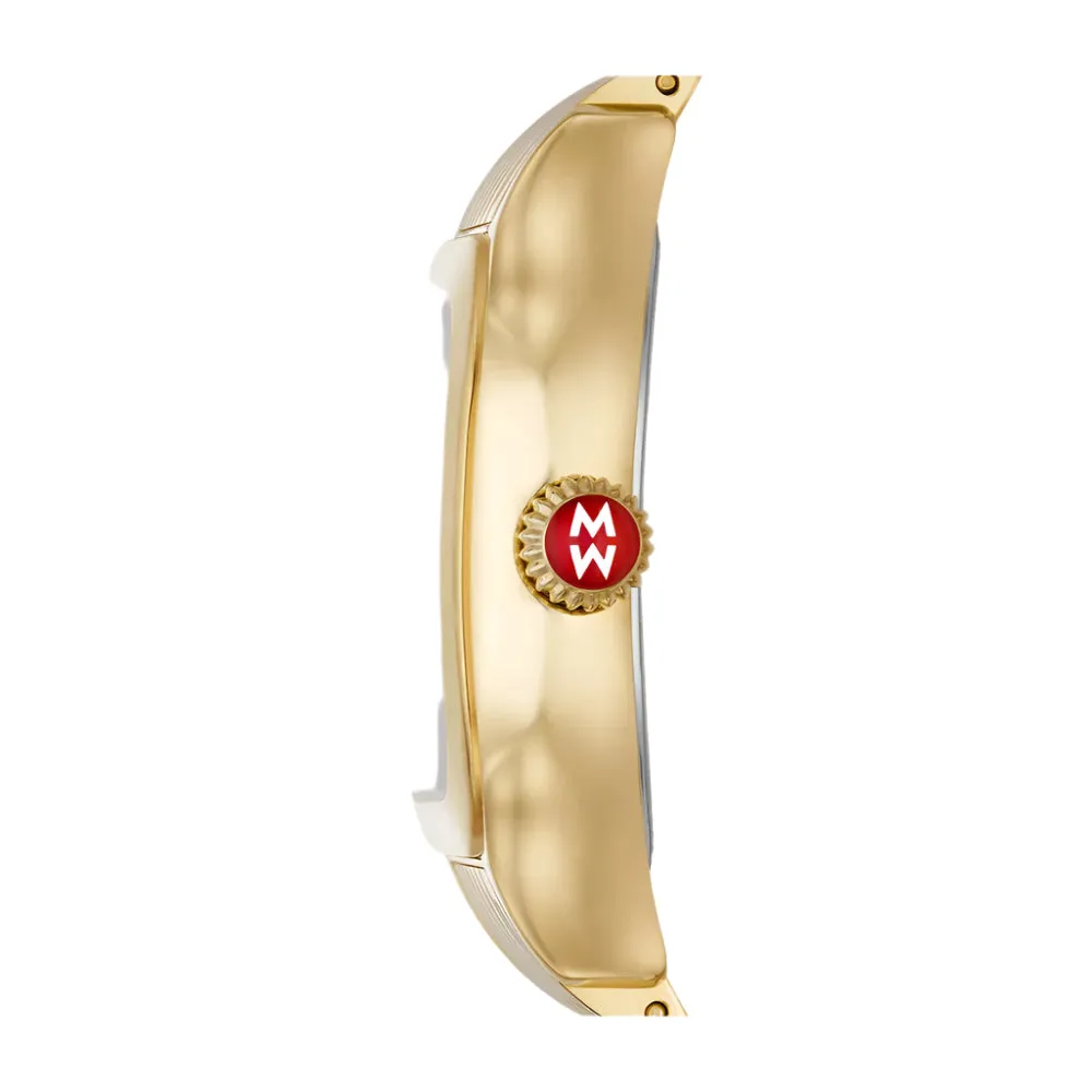 Michele Meggie 18k Gold-Plated Diamond Dial Watch