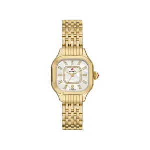 Michele Meggie 18k Gold-Plated Diamond Dial Watch