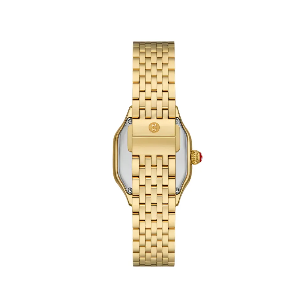 Michele Meggie 18k Gold-Plated Diamond Dial Watch