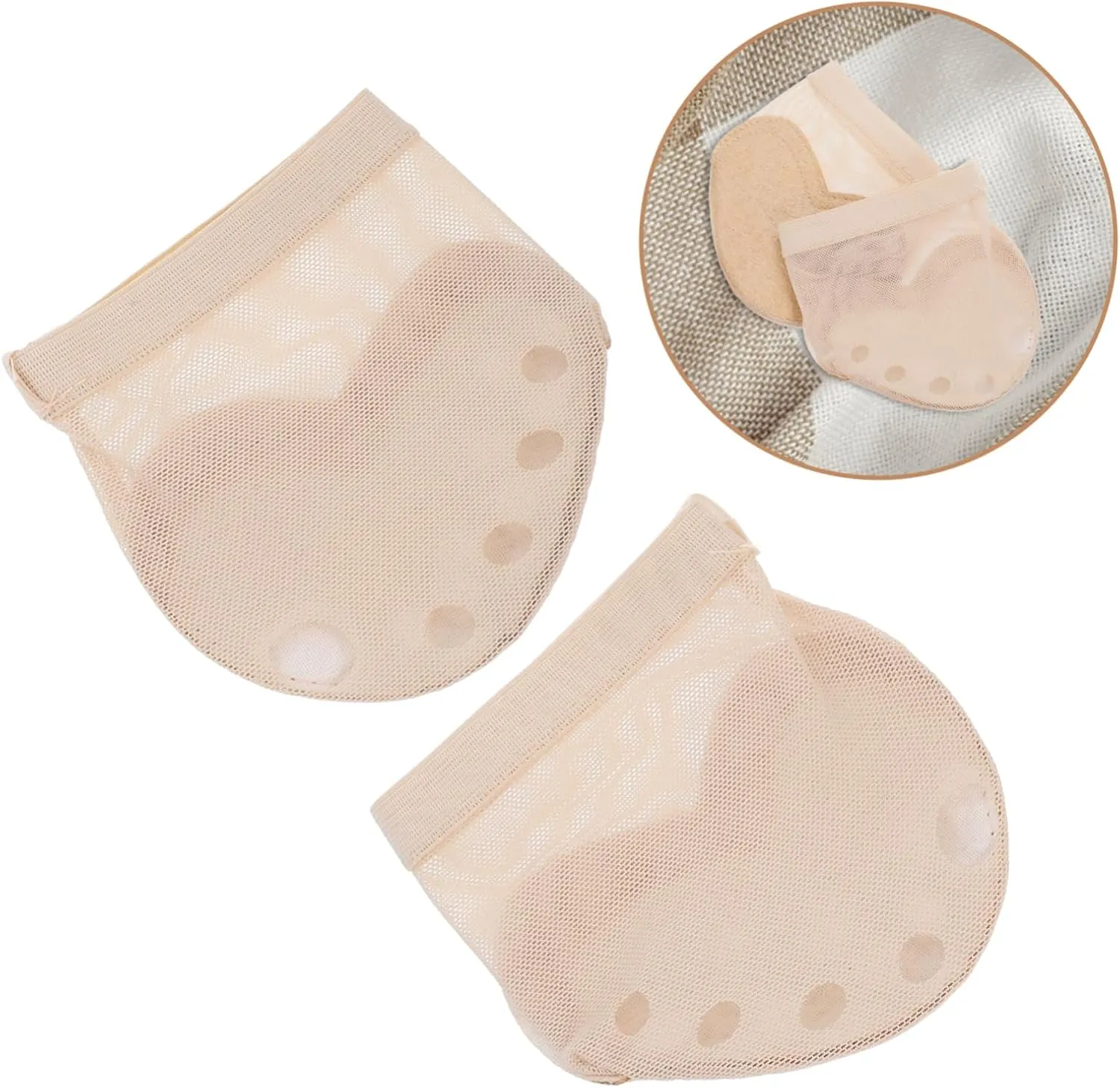 Milisten 1 Pair Womens Half Sole Ballet Foot Thong Moden Dance Paw Pads Shoes Fitness Size S