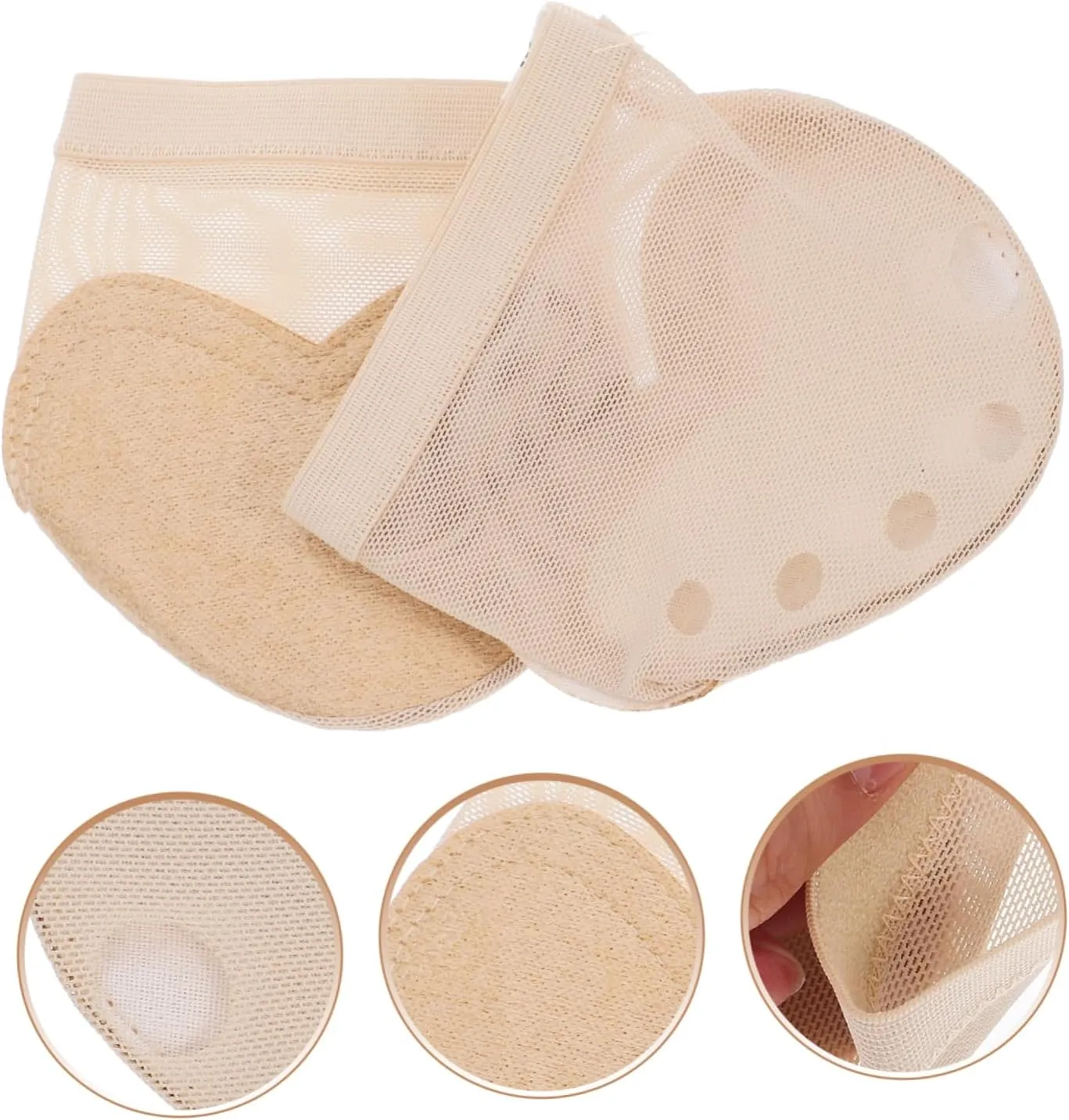 Milisten 1 Pair Womens Half Sole Ballet Foot Thong Moden Dance Paw Pads Shoes Fitness Size S