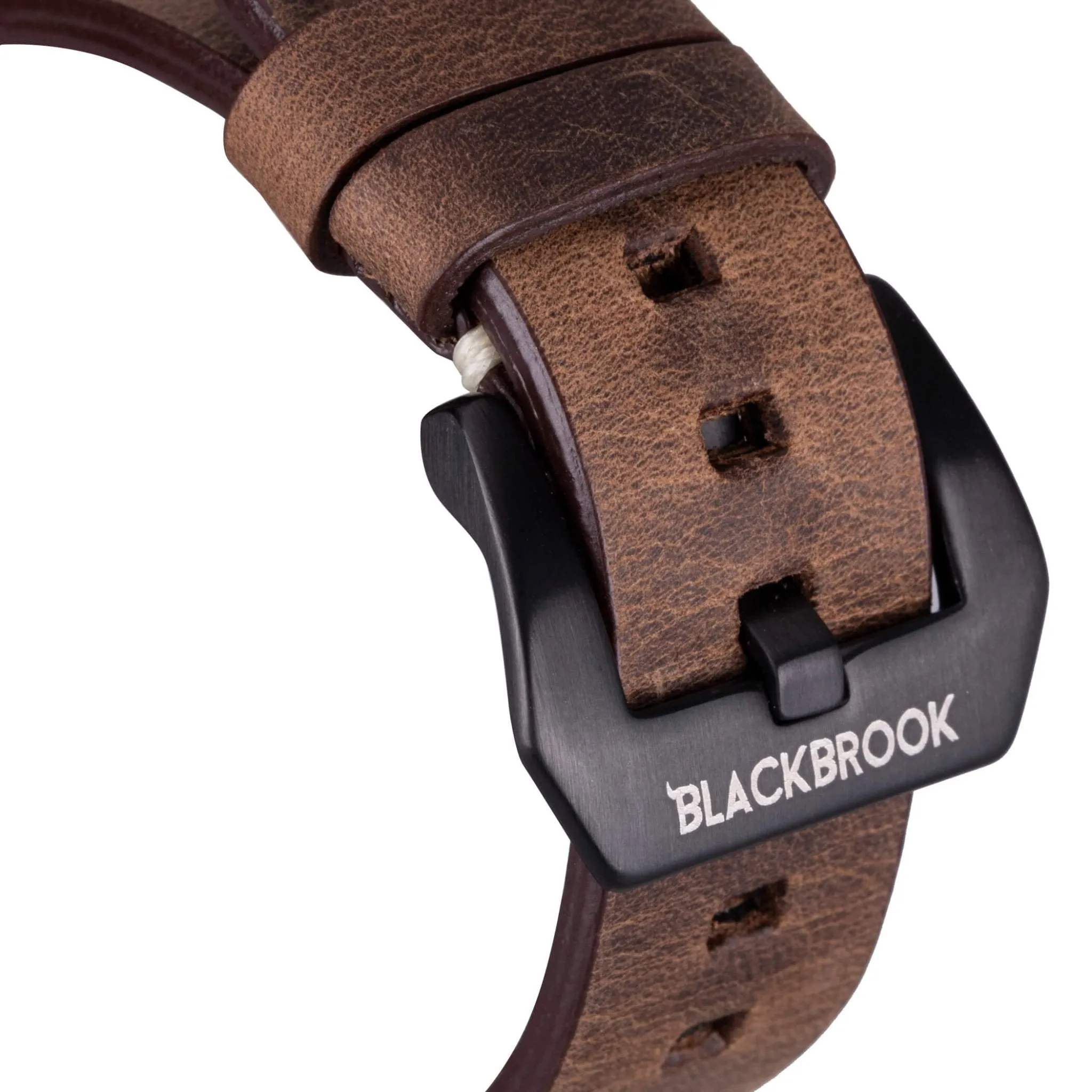 Modern Newport Band for Apple Watch Ultra 49mm, Distressed Coffee, Black Hardware