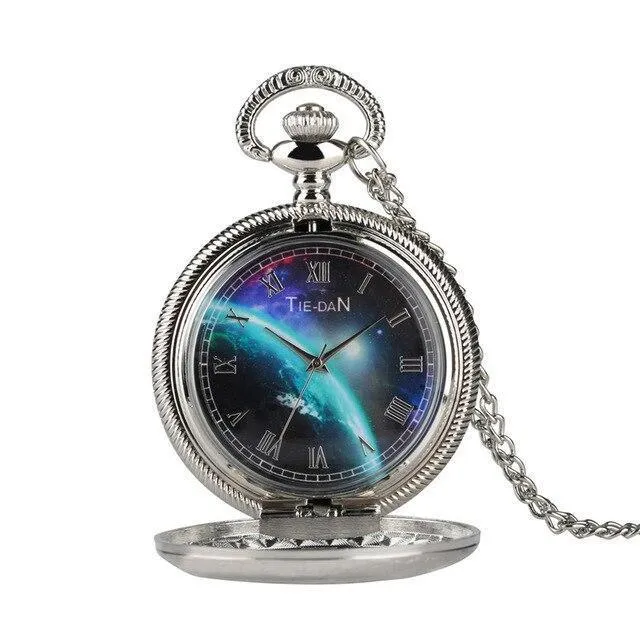 Modern Quartz Half Hunter Pocket Watch - Multiverse