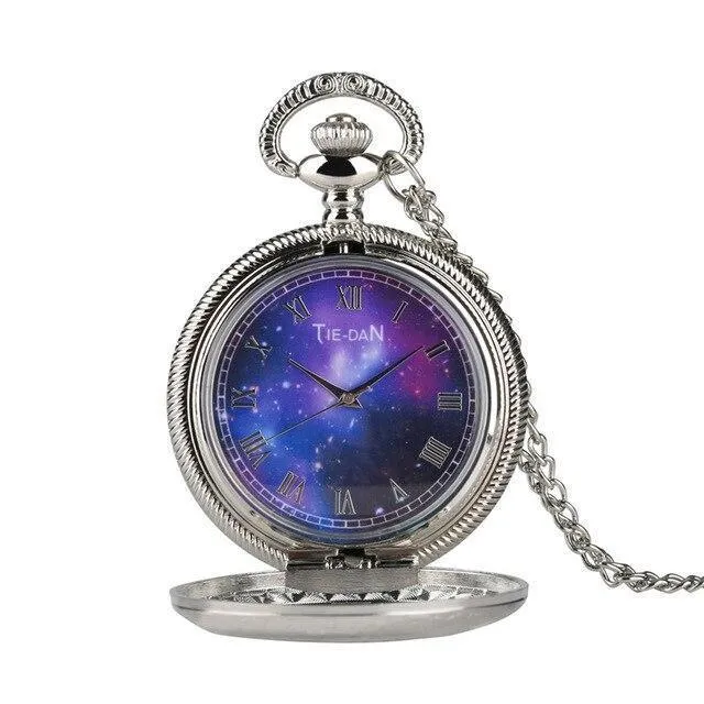 Modern Quartz Half Hunter Pocket Watch - Multiverse