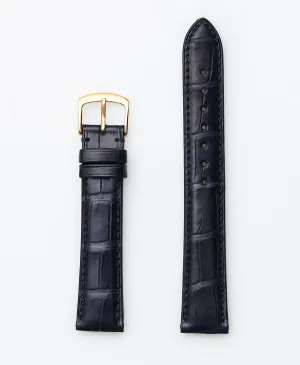 Navy Genuine Matte Alligator | h2005