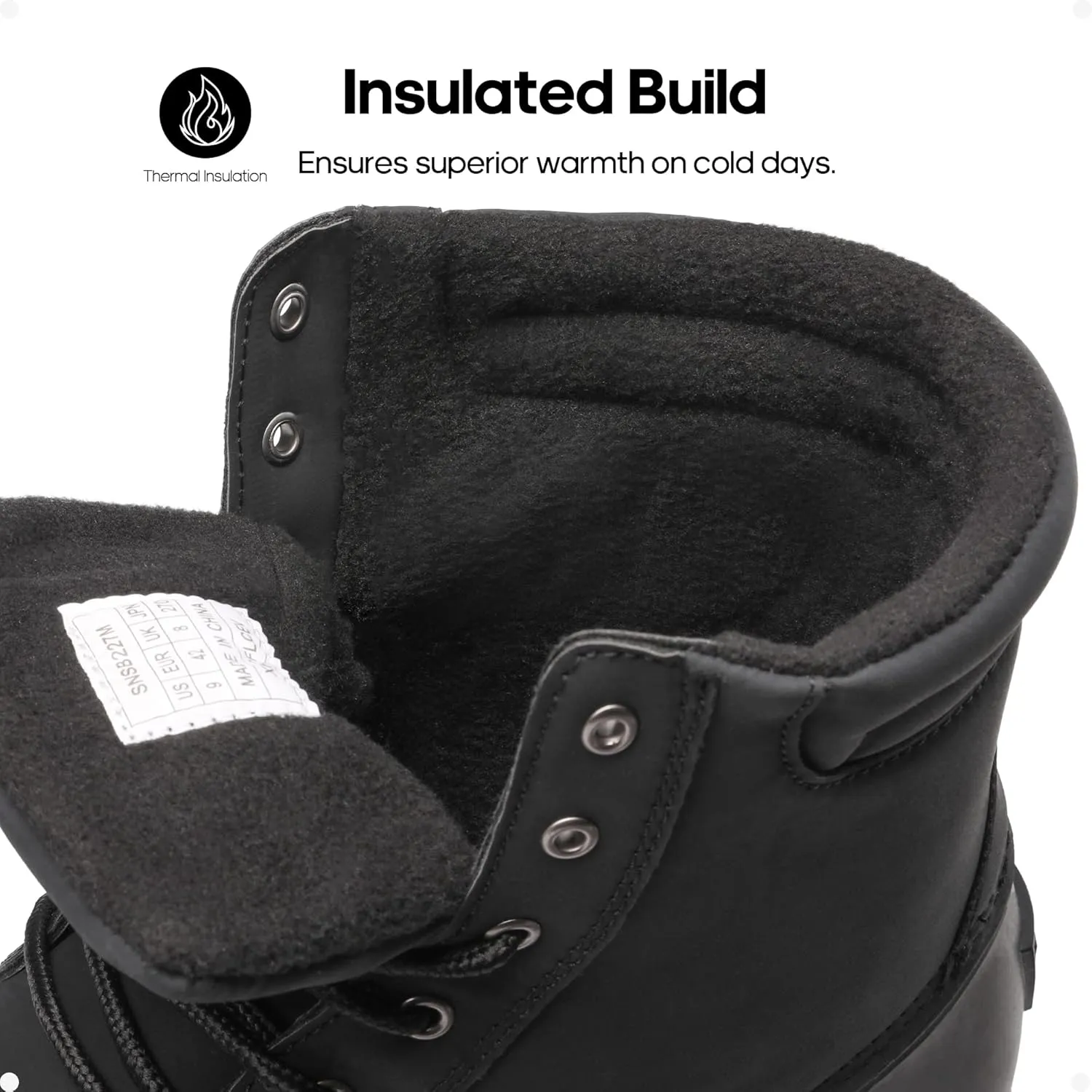 NORTIV 8 Men's Duck Boots Snow Winter Classic Insulated Waterproof Shell Boot