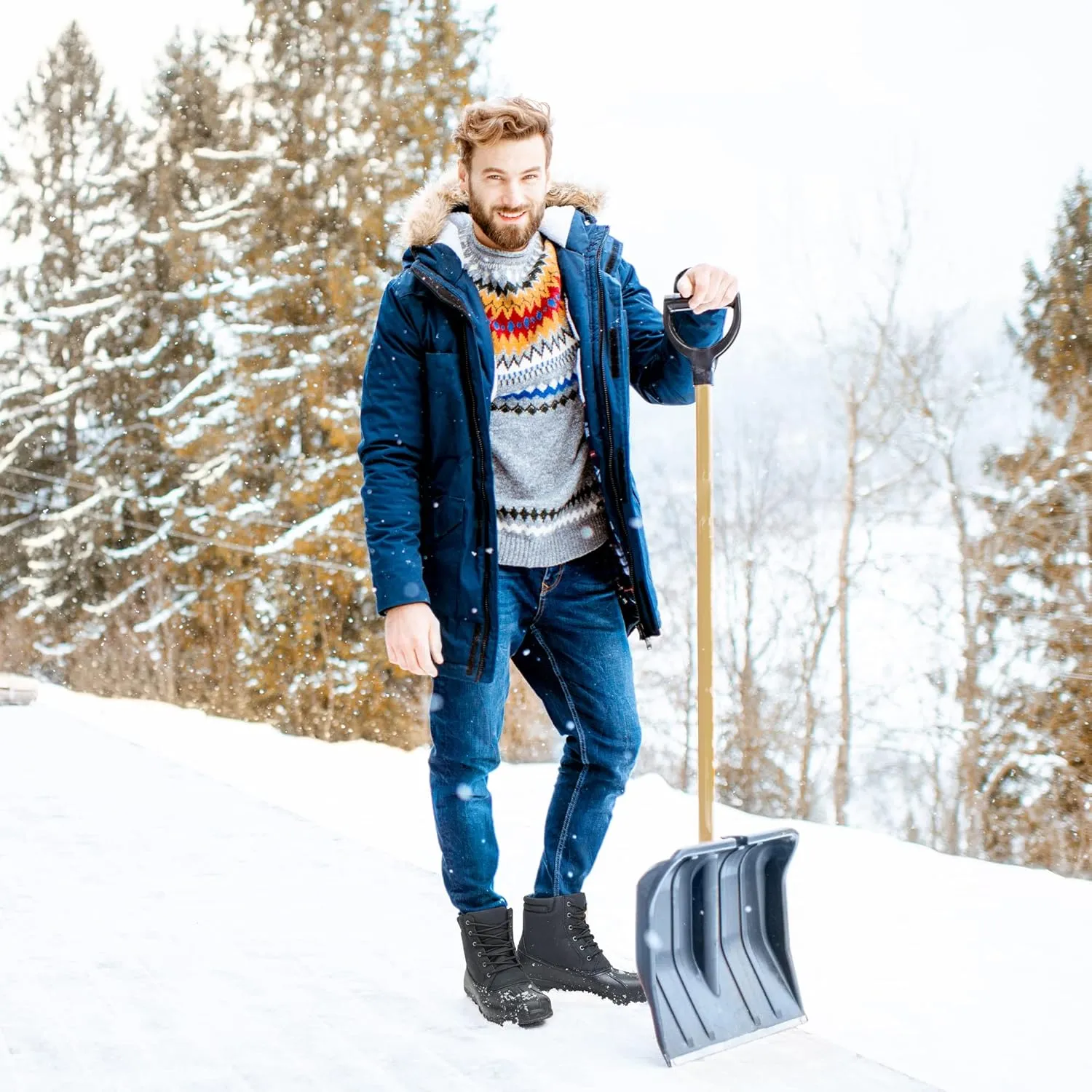 NORTIV 8 Men's Duck Boots Snow Winter Classic Insulated Waterproof Shell Boot