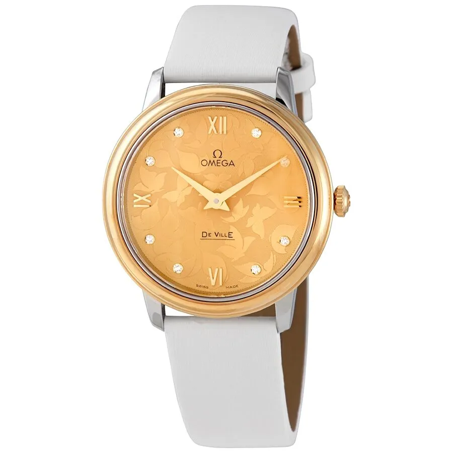 Omega De Ville Prestige Butterfly Champagne with Diamonds Dial Ladies Watch 424.22.33.60.58.001