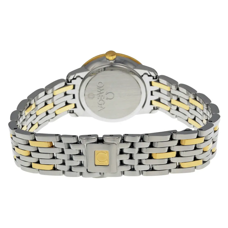 Omega De Ville Prestige Champagne Dial Stainless Steel & 18kt Yellow Gold Ladies Watch 424.20.24.60.08.001