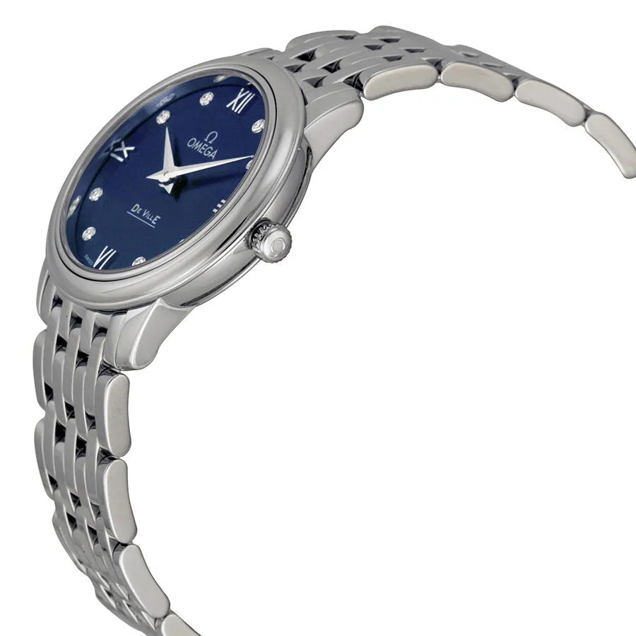 Omega DeVille Prestige Blue Diamond Dial Ladies Watch 42410276053001
