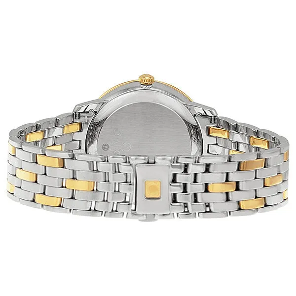 Omega DeVille Prestige Stainless Steel and 18kt Yellow Gold Silver Dial Unisex Watch 42420372002001 424.20.37.20.02.001