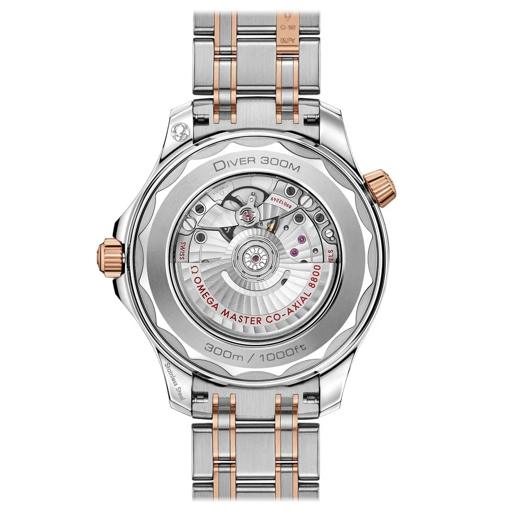OMEGA Seamaster Diver 300M 42mm Black Dial 18ct Rose Gold & Steel Automatic Gents Watch 21020422001001