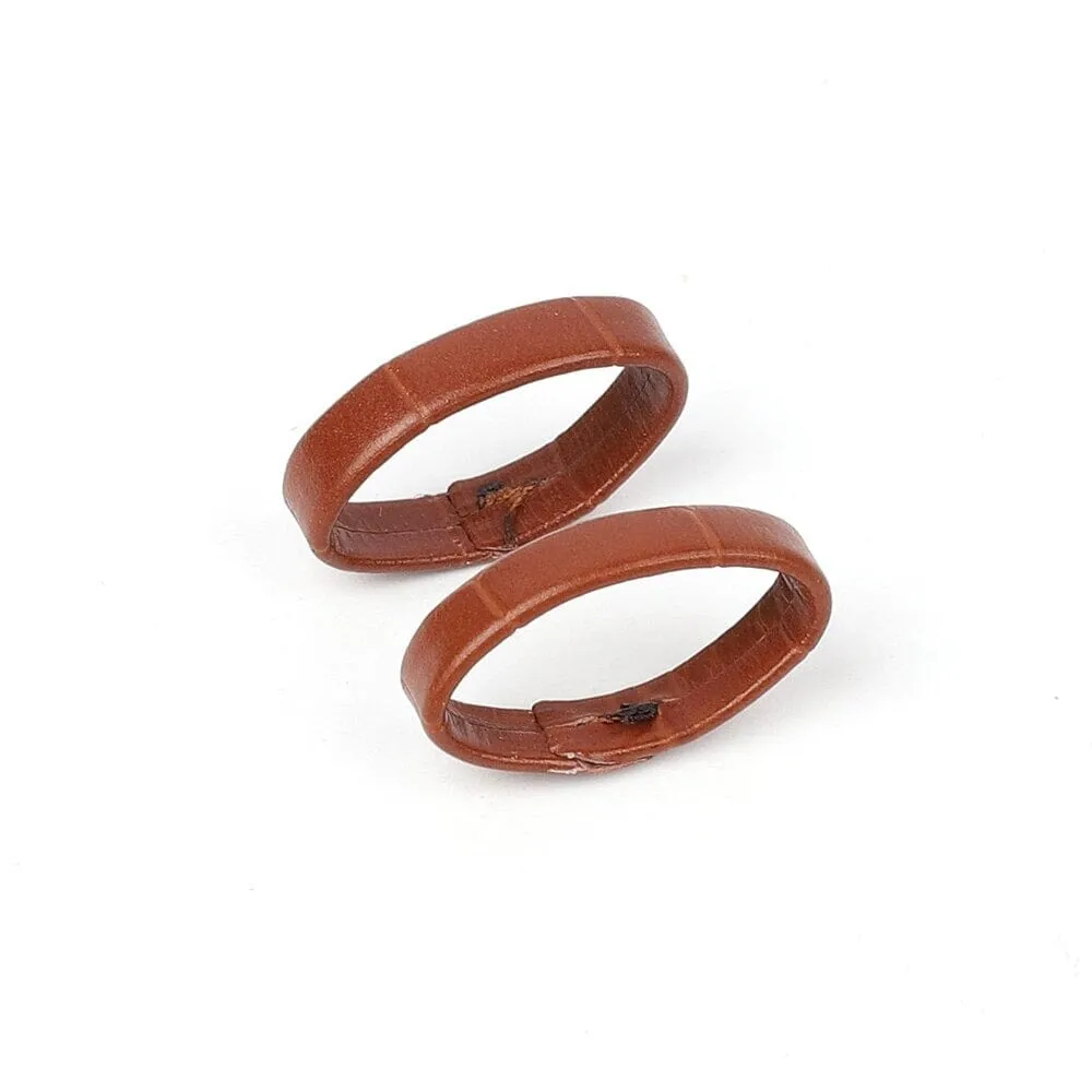 Pair of Leather Watch Strap Band Keepers Loops Compatible with the MVMT 20mm Range