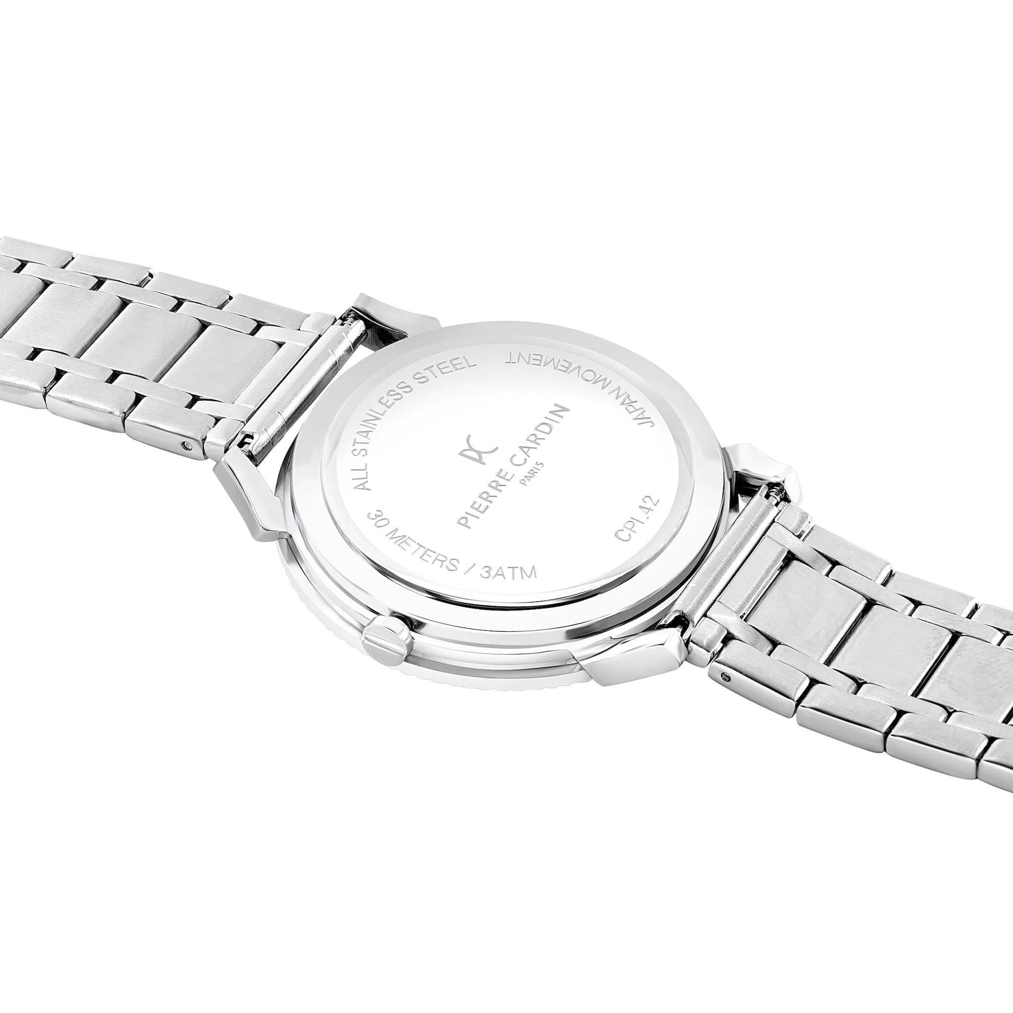 Pigalle Metal Link Watch with Fluted Bezel and Blue Dial