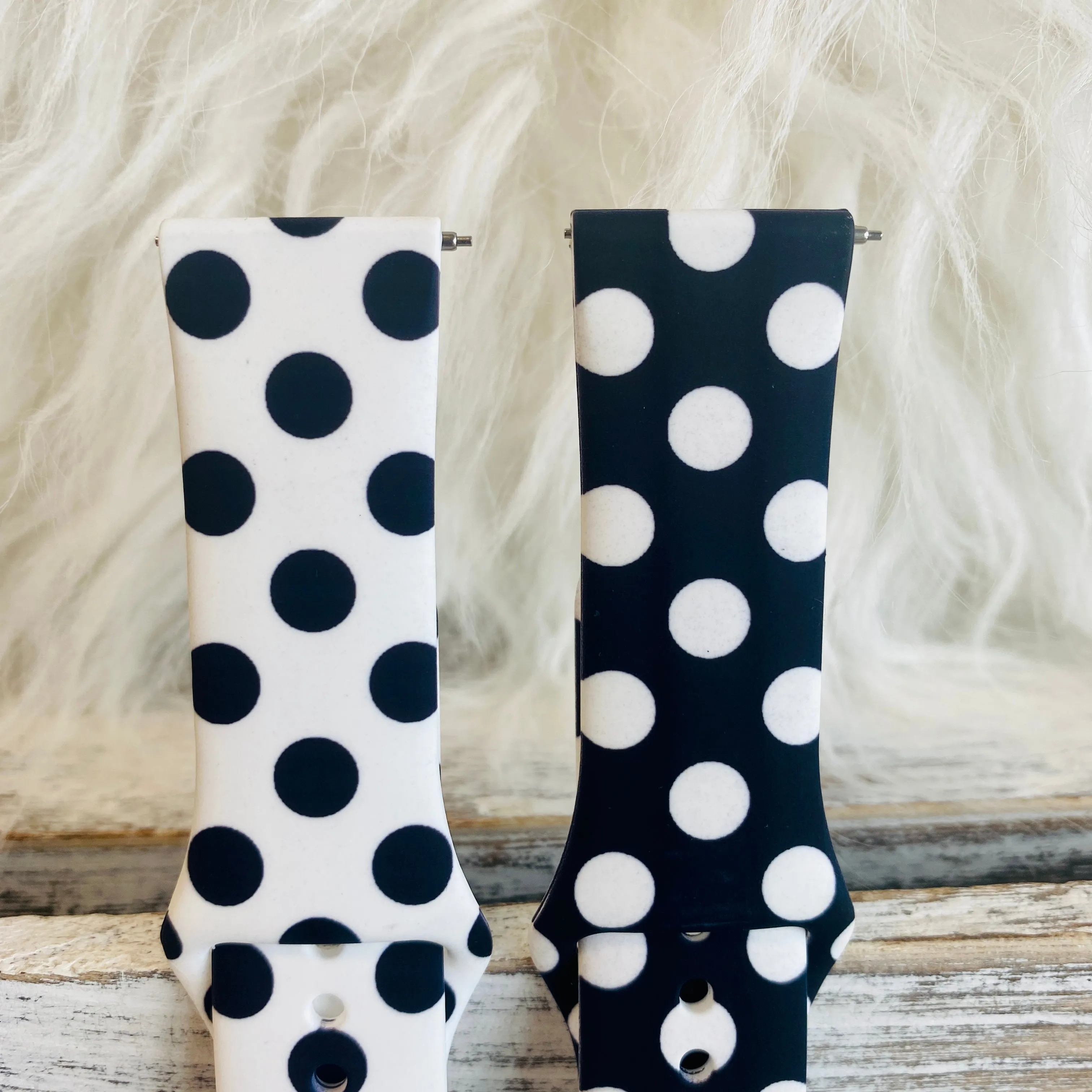 Polka Dot Print Silicone Band For Fitbit Versa 1/2 Multiple Colors Available