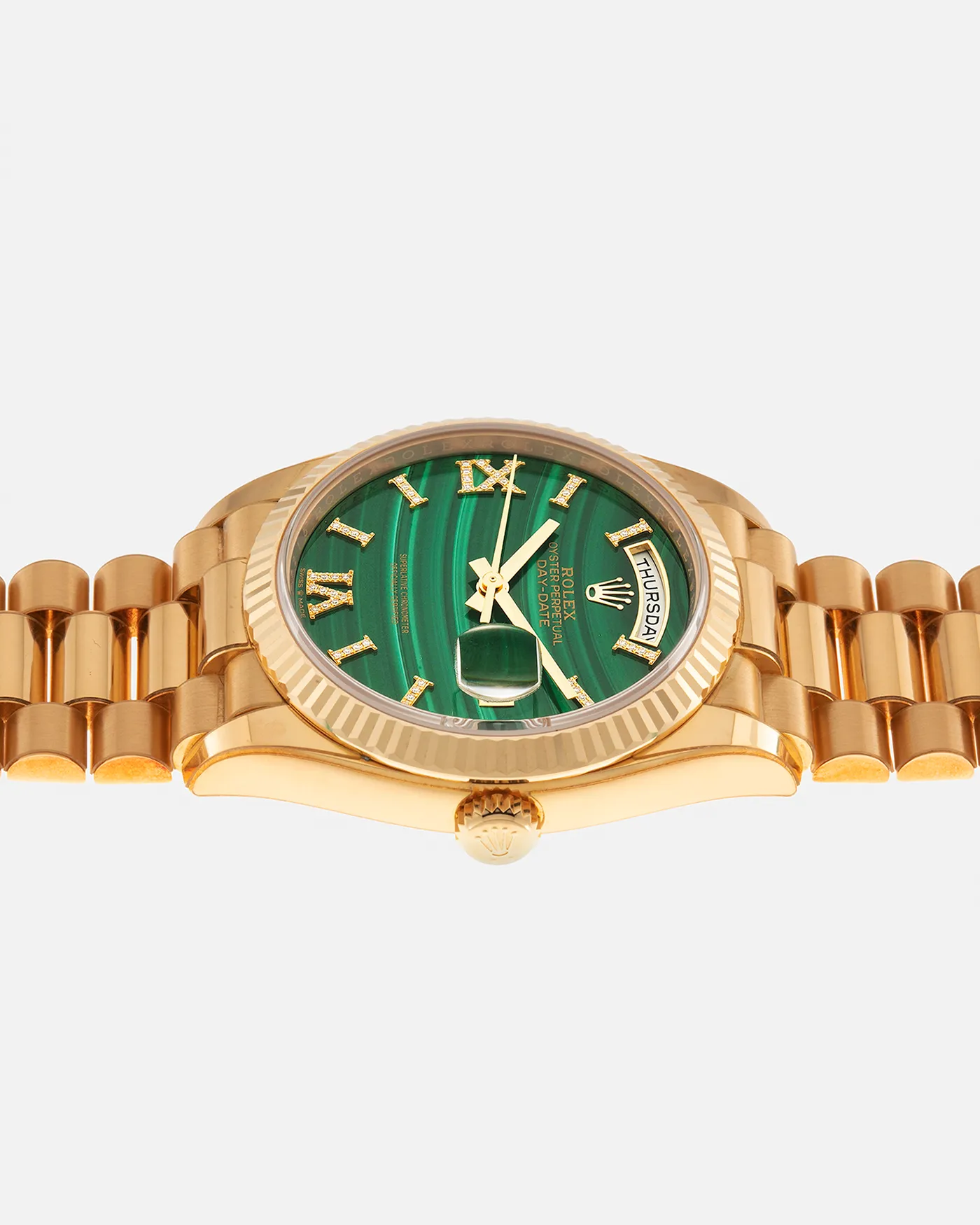 Rolex Day Date Malachite Diamond 128238
