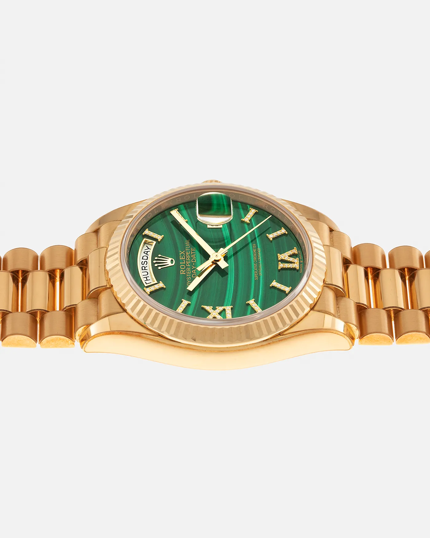 Rolex Day Date Malachite Diamond 128238