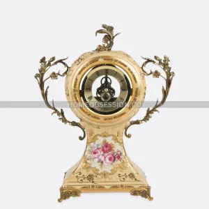 Royal Timepiece With Metalic Base & Handles