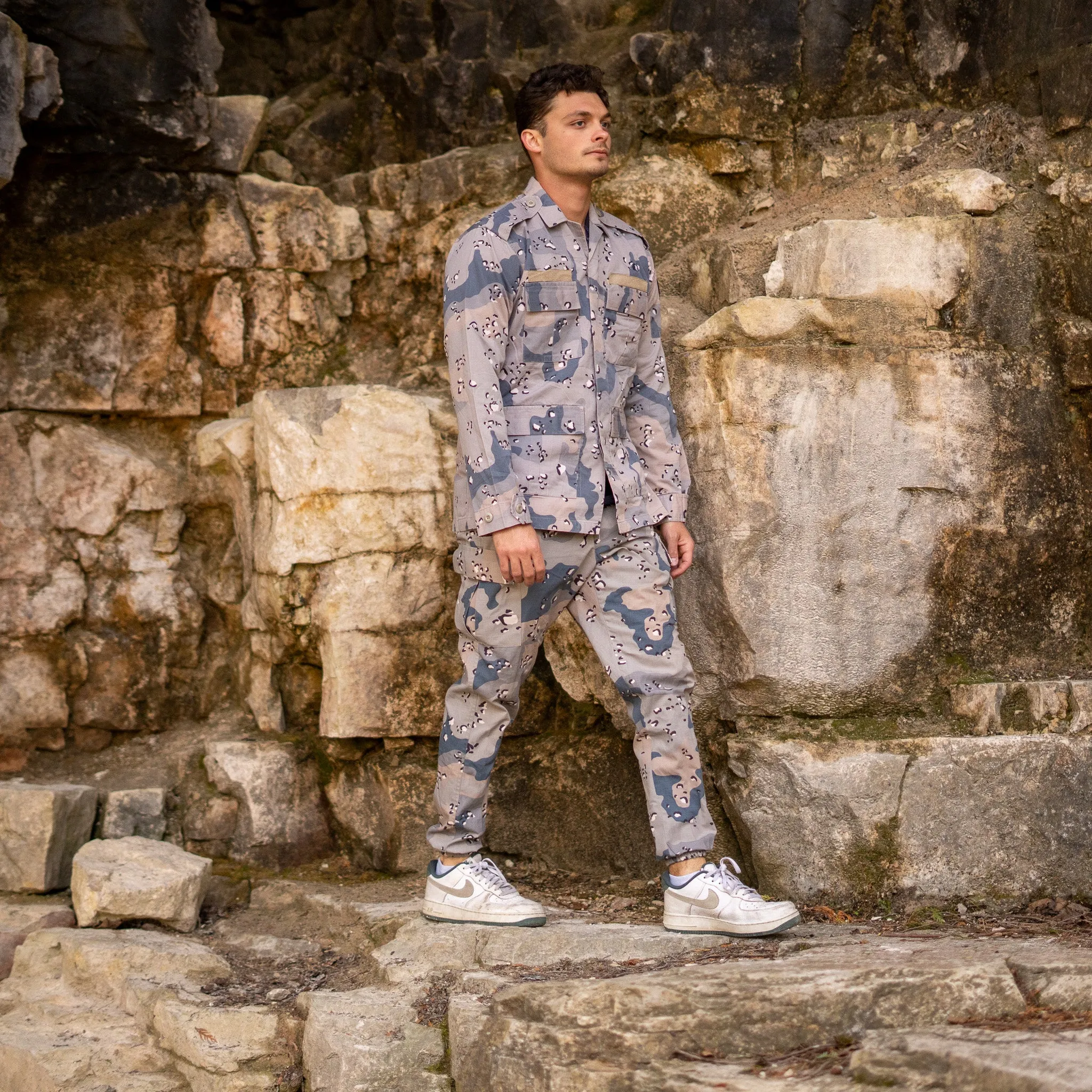Saudi Border Guard Blue Chocolate Chip Field Shirt