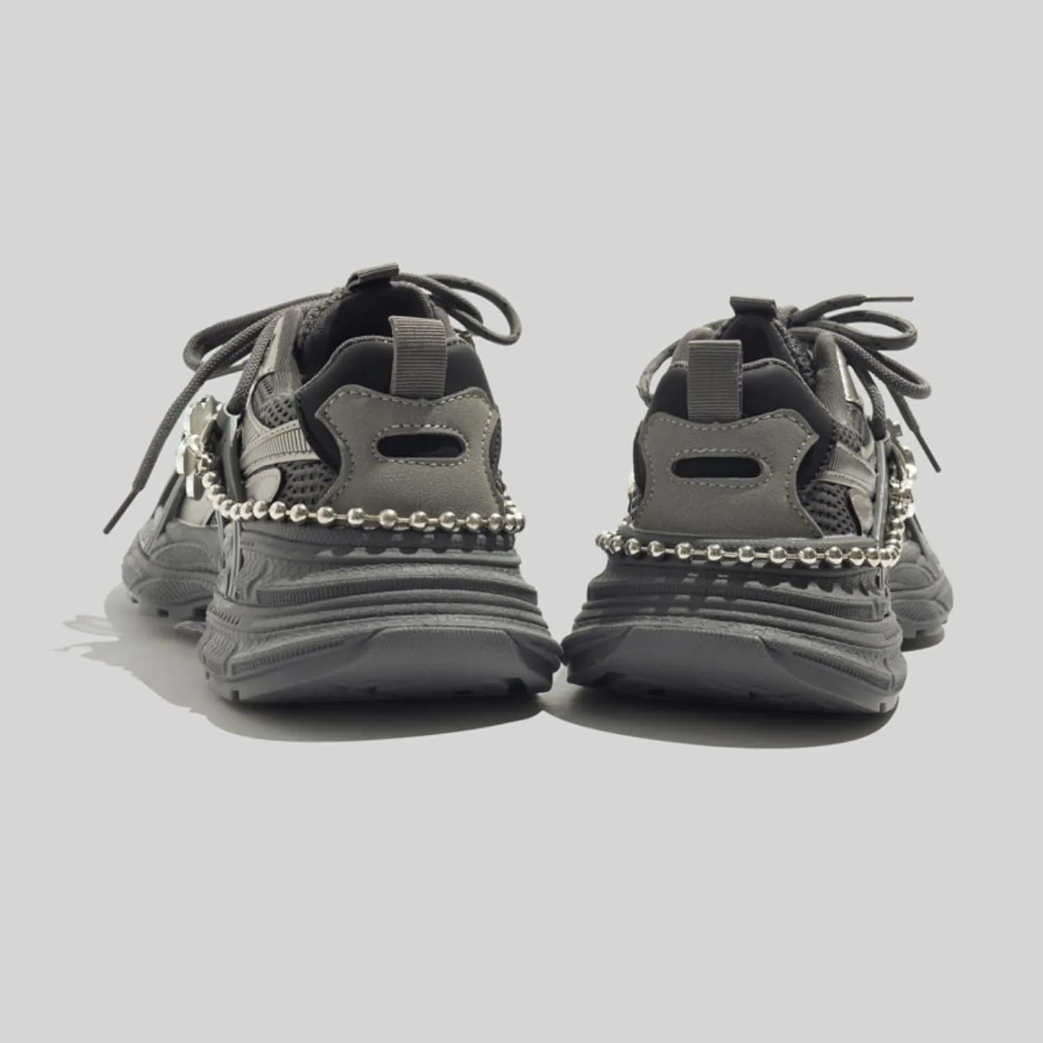 Spring Butterfly Flower Chunky Platform Sneakers Women Retro Y2K Aesthetic 1.8" Height Increase Breathable Dad Shoes Casual Outfit Walking Shoes