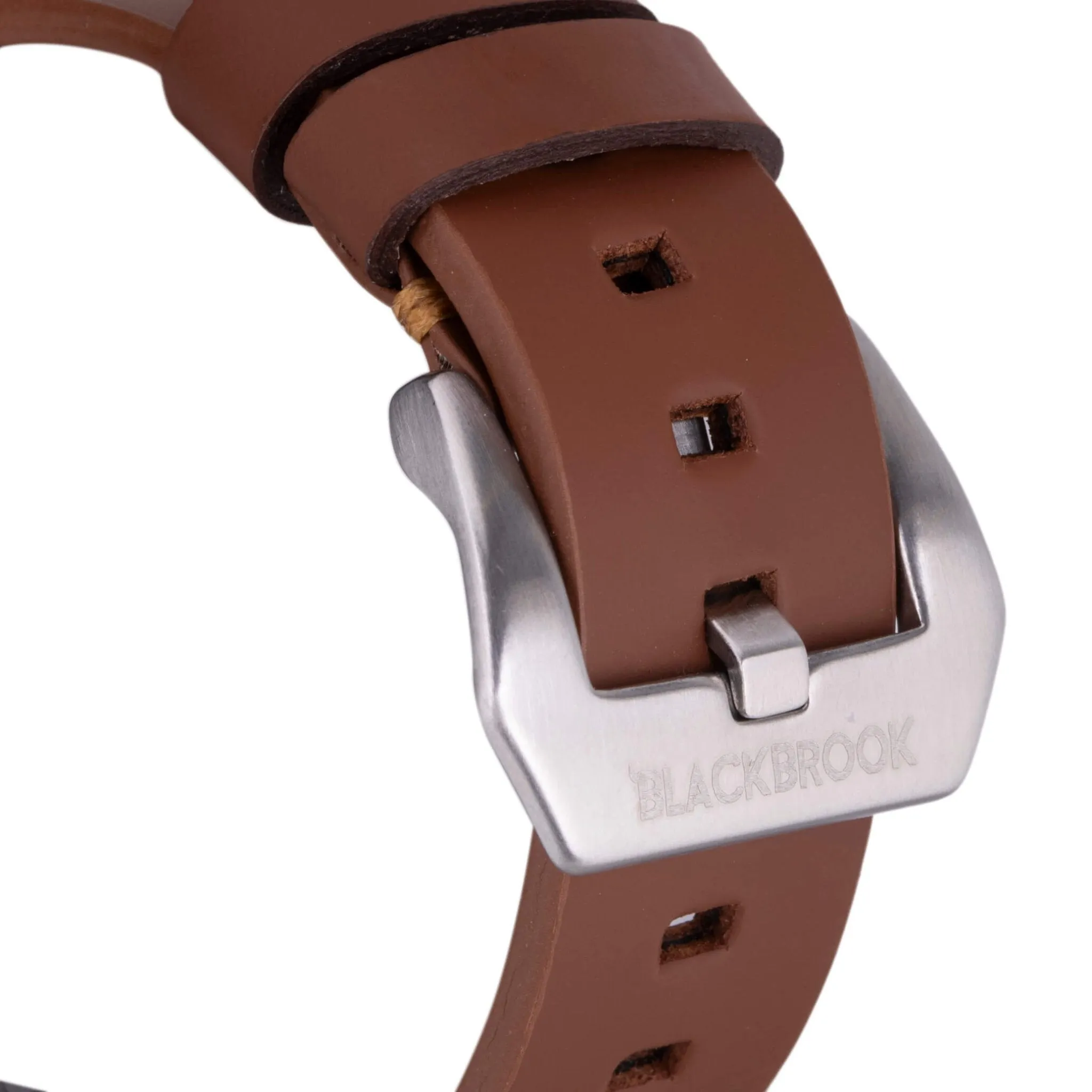 Sutton Modern Band for Apple Watch Ultra 49mm, Brown, Silver Hardware