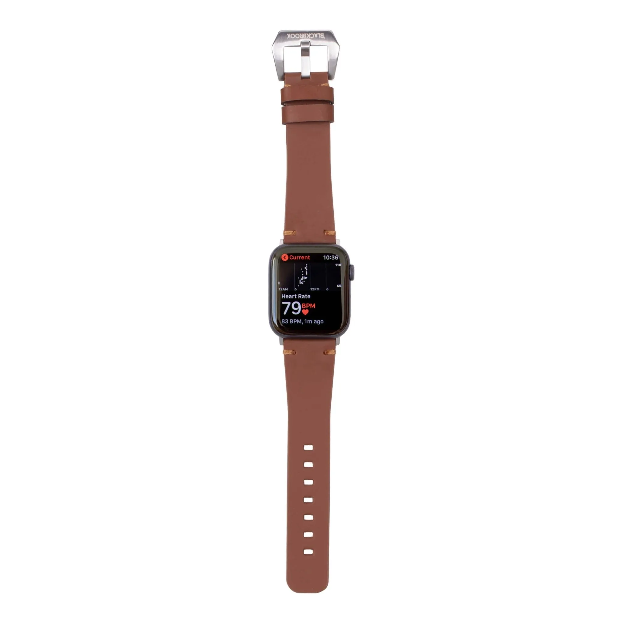 Sutton Modern Band for Apple Watch Ultra 49mm, Brown, Silver Hardware