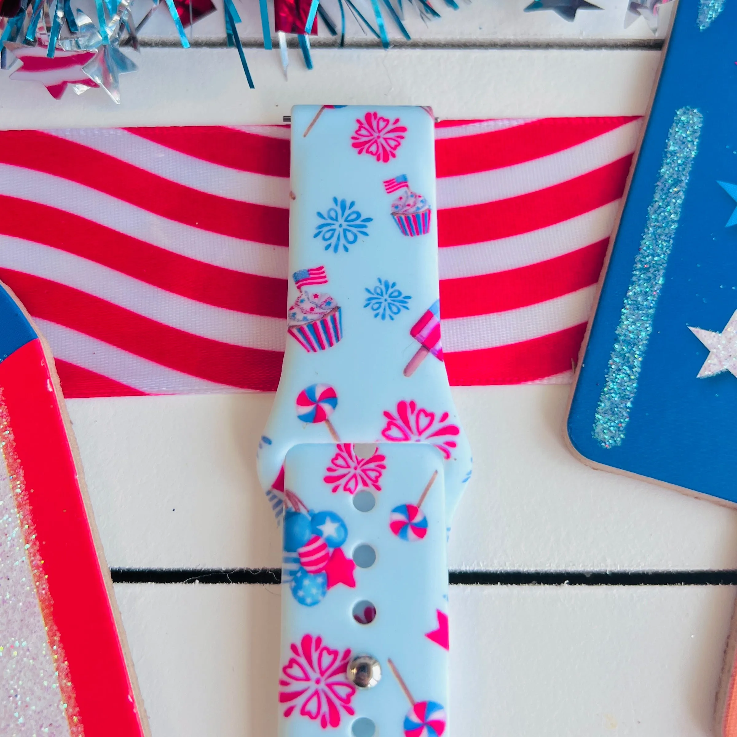 Sweet Freedom Print Silicone Band For Samsung Watch