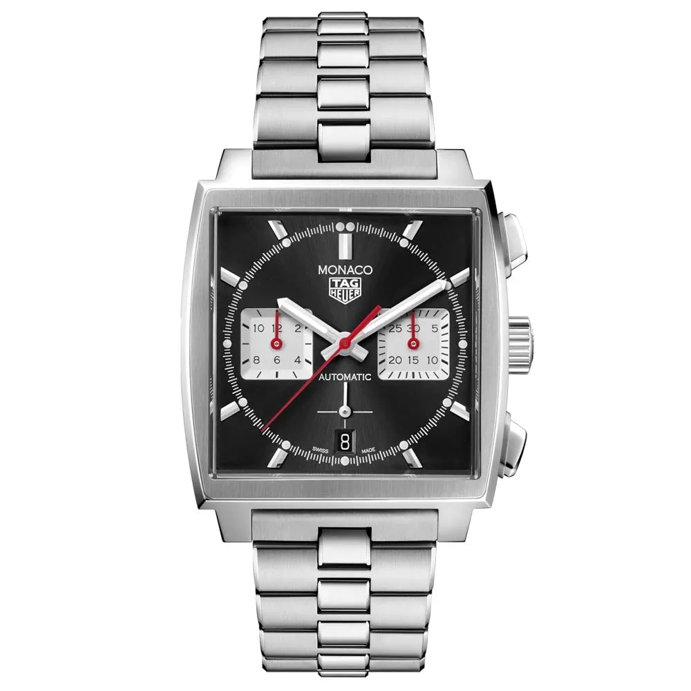 TAG Heuer Monaco 39mm Black Dial Automatic Chronograph Gents Watch CBL2113.BA0644