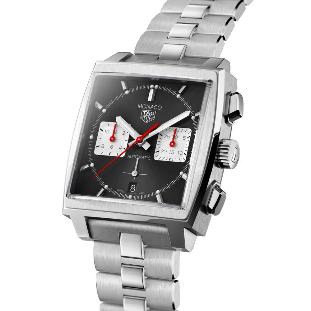 TAG Heuer Monaco 39mm Black Dial Automatic Chronograph Gents Watch CBL2113.BA0644