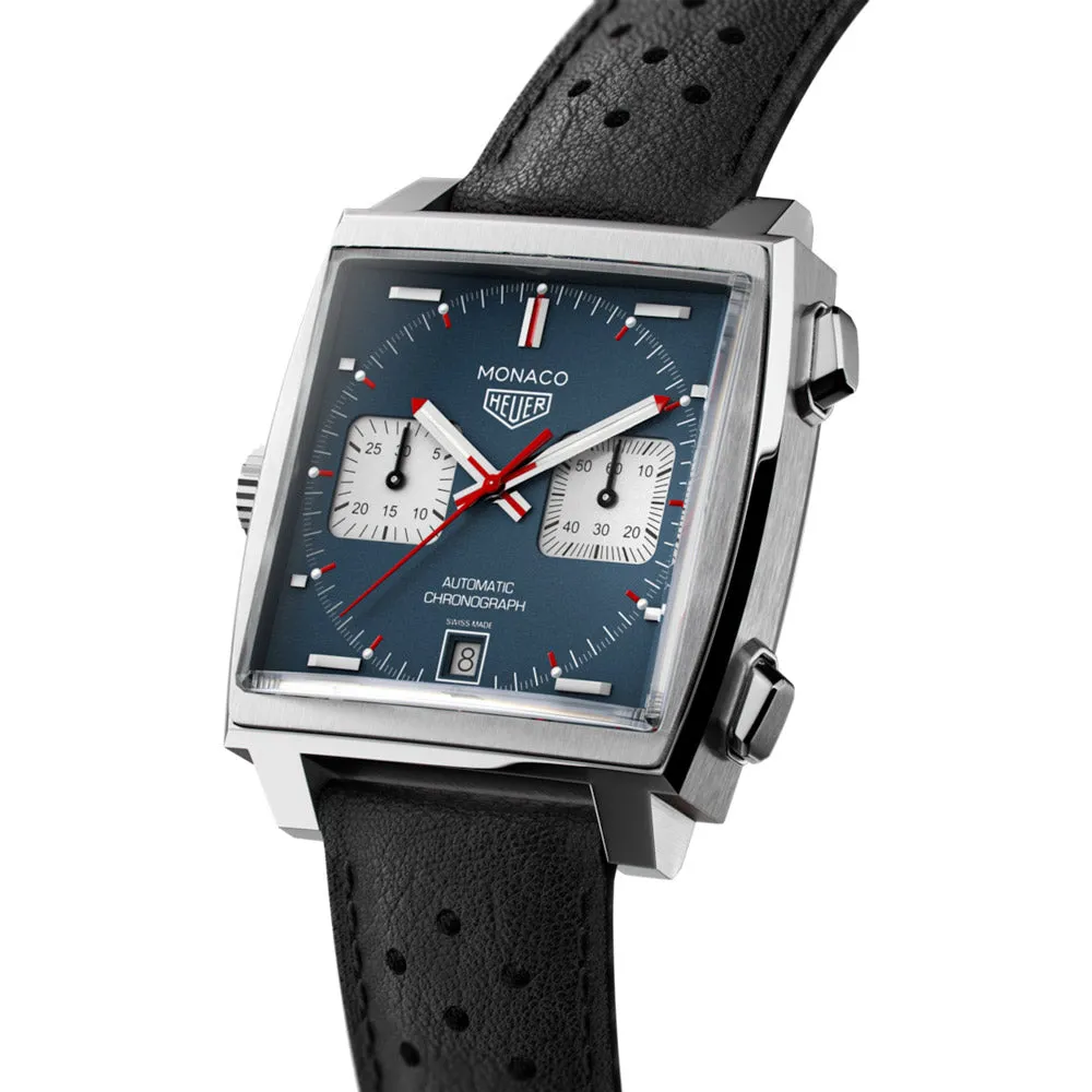 TAG Heuer Monaco 39mm Blue Dial Automatic Chronograph Gents Watch CAW211P.FC6356