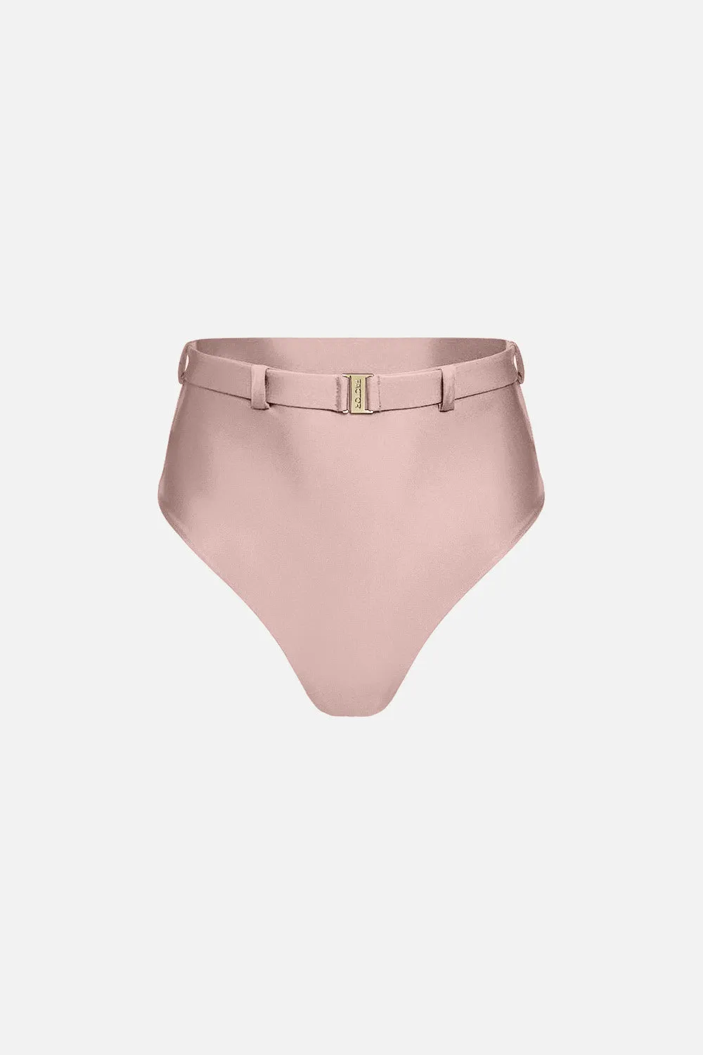 The High Waist Silhouette Bikini Bottom in Pink Sand