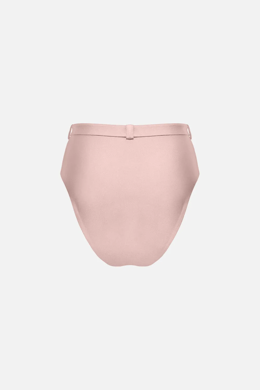 The High Waist Silhouette Bikini Bottom in Pink Sand