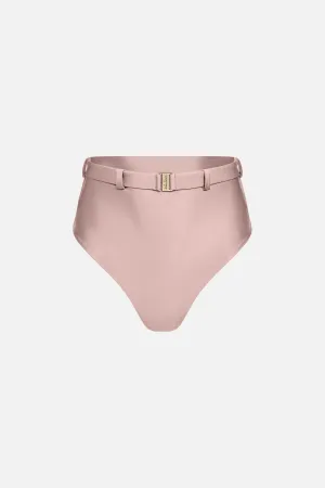 The High Waist Silhouette Bikini Bottom in Pink Sand