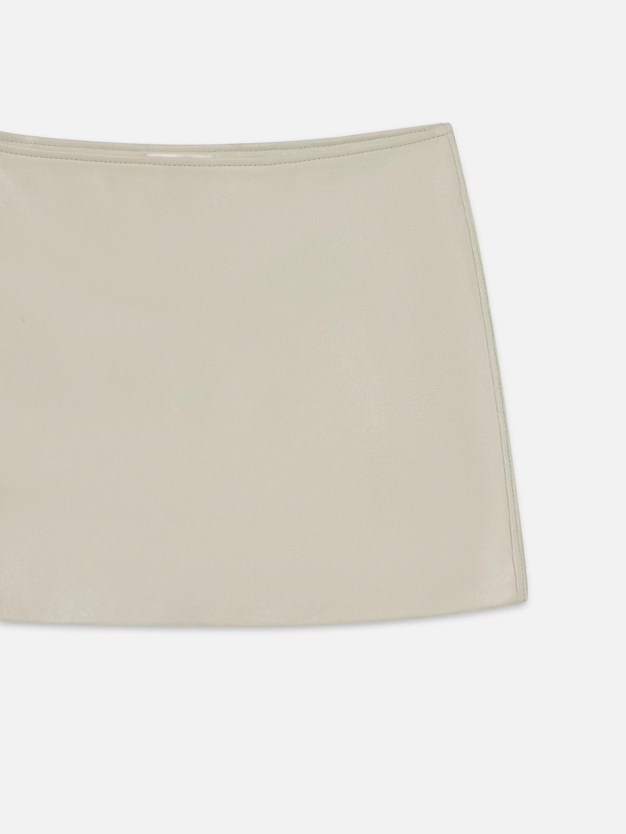 The Leather Mini Skirt -- Soft Mint